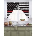 American Flag Kitchen Swag Valances for Windows, Cute Sloth Star ...