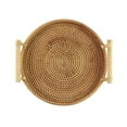 thumbnail image 1 of Bovemsi Pantry Organization and Storage Rattan Round Serving Tray Hand Woven Rattan Tray Serving Tray With Handles Wicker Tray Basket Tray For Bread Fruit Food Coffee Breakfast Display, 1 of 7