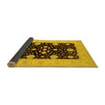 thumbnail image 2 of Ahgly Company Indoor Round Oriental Yellow Traditional Area Rugs, 4' Round, 2 of 4