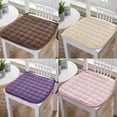 thumbnail image 4 of ERDOUY 4 Packs Dark Red Winter-Ready Seat Cushion, 20×20in Chair Pad with Secure Ties - Comfort Cushions for Office/Car/Kitchen Chairs, Style B, 4 of 5