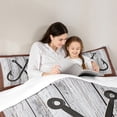 thumbnail image 5 of Manfei Fishing Hooks Bedding Comforter Set 2pcs, Vintage Farmhouse Lake House Twin Comforter Sets, Gray Barn Door Bedding Set, Ultra Soft Home Decor, 5 of 8