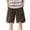 Brown, variant on Mens Half Shorts Pants Solid Color Drawstring Elastic Waist Multi Pocket Workwear Summer Shorts