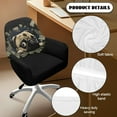 thumbnail image 6 of FOR U DESIGNS Pug Dog Pattern Dining Chair Cover Stretch Chair Back Covers with Arms, Breathable Curved Back Chairs Protector for Bedroom Living Room Banquet, 6 of 8