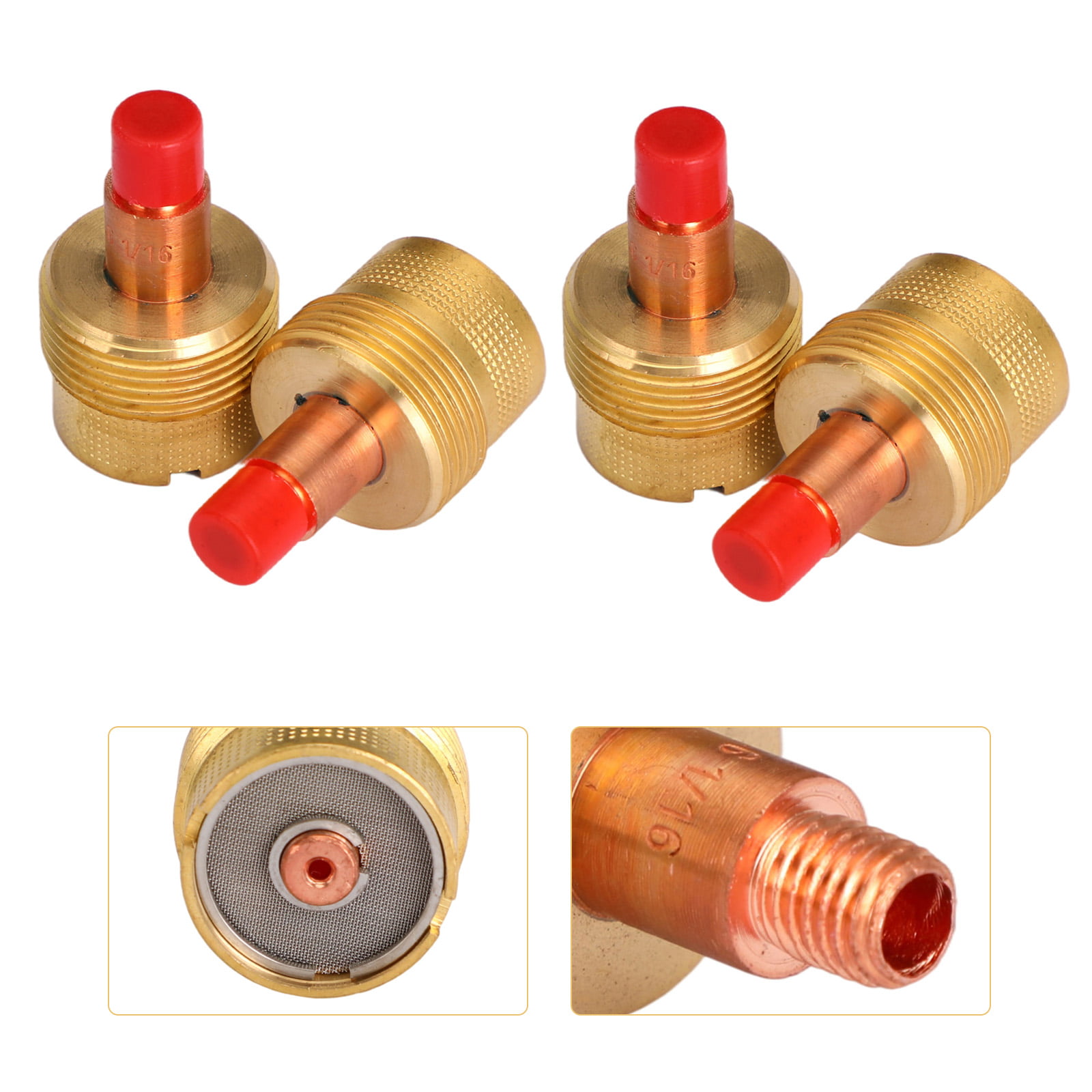 Collet Body WP-9 TIG Argon Arc Welding Torch Brass Collet Body TIG Welding Torches Kit Collet Body Nozzle Consumables Kit Fit Electronic Soldering Welding Accessories 1.6mm&1/16 