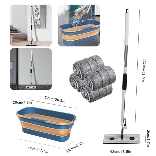 Cubo Fregona Bañera Plegable Rectangular para Jardín Al Aire Libre Camping Pesca