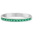 thumbnail image 3 of Channel-Set Emerald Band Stackable Ring 14k White Gold (0.40ct), 3 of 3
