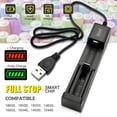 thumbnail image 3 of Battery Charger, 3.7V Rechargeable Universal Battery Charger 1 Bay with 2 Batteries, 3 of 11