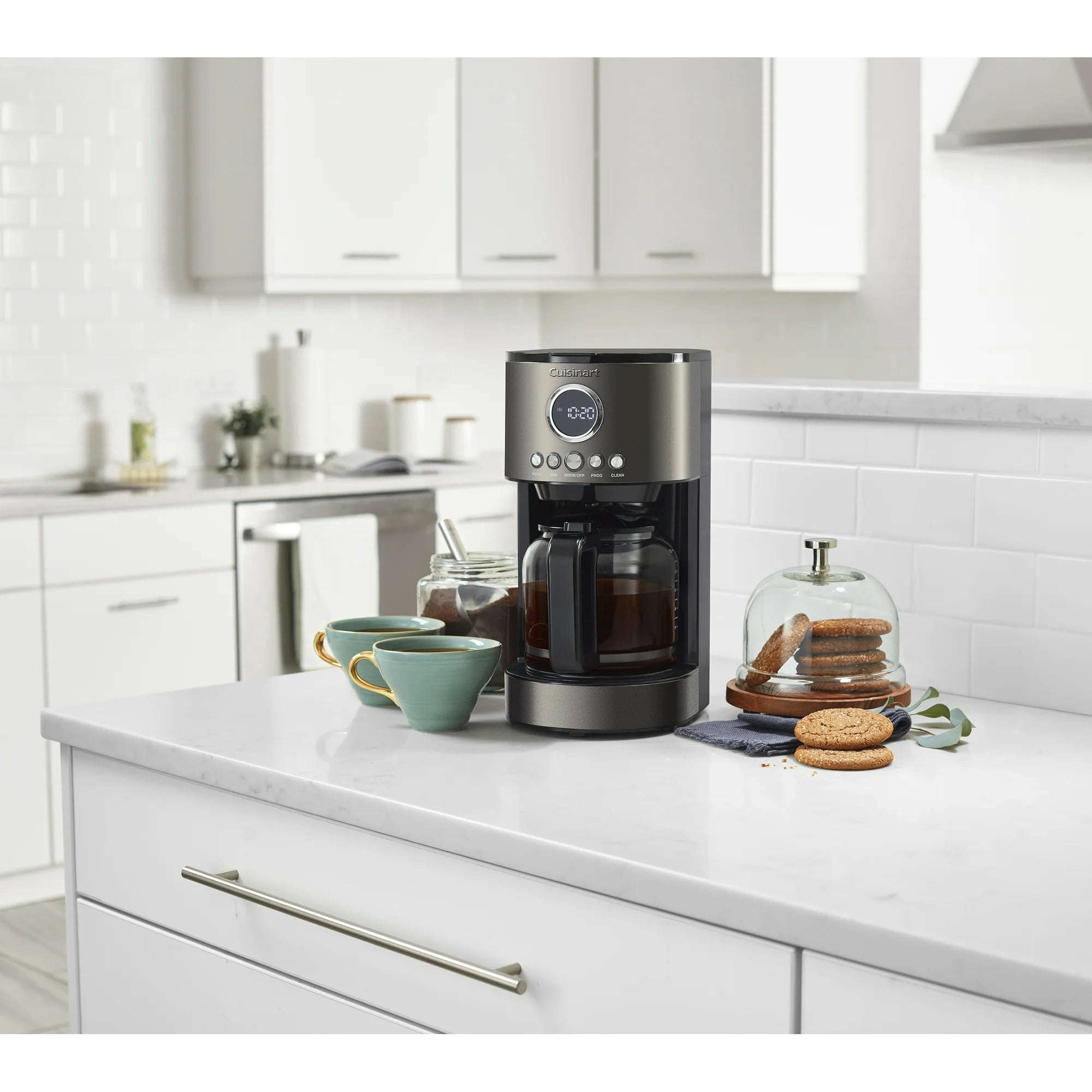 Cuisinart Stainless Steel 12-Cup Coffee Machine, Black DCC-1220BKSWM