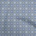 thumbnail image 1 of oneOone Polyester Lycra Medium Blue Fabric Mosaic Craft Projects Decor Fabric Printed By The Yard 56 Inch Wide, 1 of 6