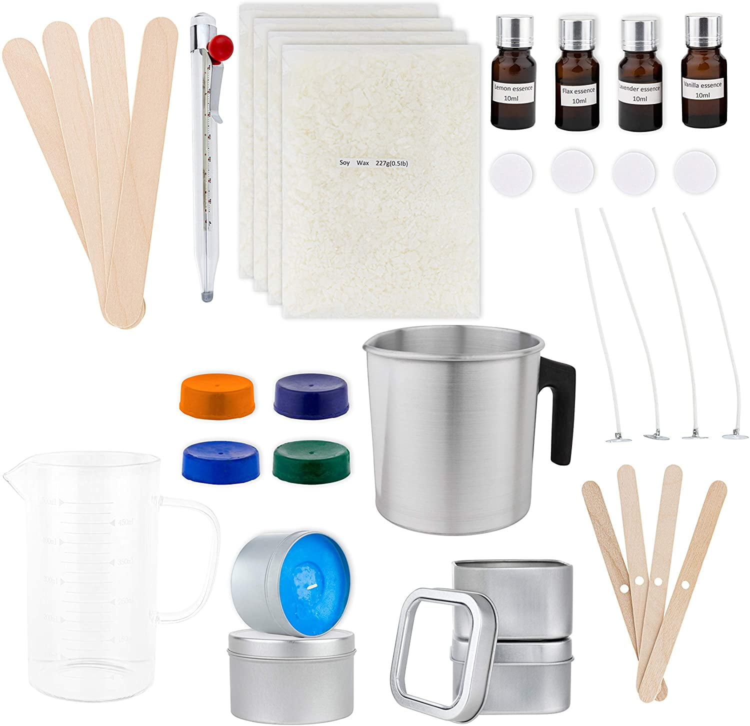 Buy DIYARTZ DIY Candle Making Kit Supplies Makes Four Scented Soy