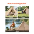 thumbnail image 6 of VEVOR Hot Tent for 4 Persons, Portable Winter Tipi Tent with Stove Jack, Waterproof Canvas Camping Tents, Lightweight 4 Season Shelter Tents for Hiking Fishing Backpacking, M Size, 6 of 9