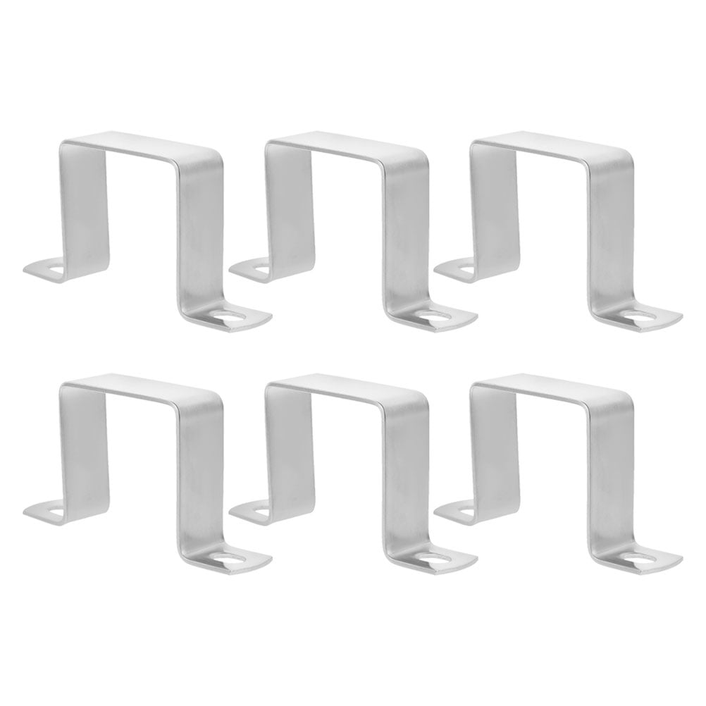 FOMIYES OUNONA 6-Pack Pipe Support U-Clamp Hanger Brackets for Tube Mounting and Secure Fixing