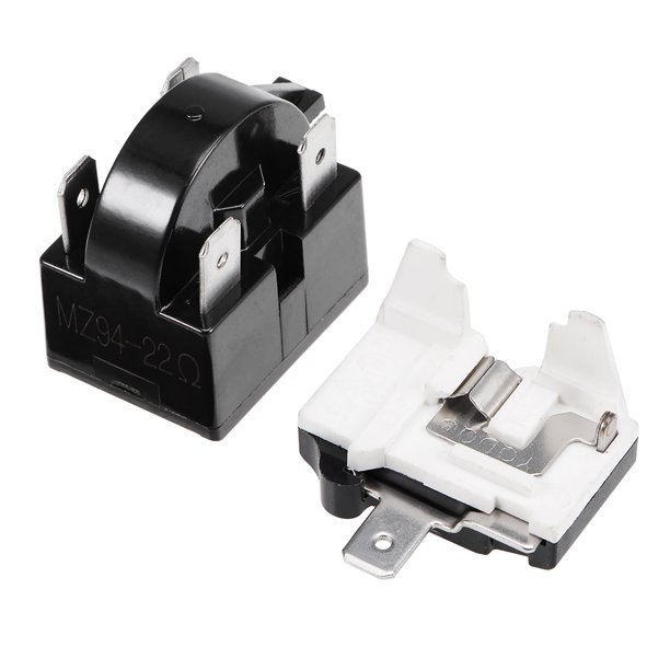 Uxcell 22 Ohm 4 Pin 1/6HP Refrigerador Relay Compresor Protector de Sobrecarga