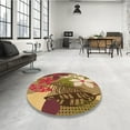 thumbnail image 4 of Ahgly Company Machine Washable Indoor Rectangle Transitional GoldenRod Gold Area Rugs, 3' x 5', 4 of 7