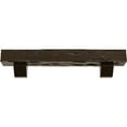 thumbnail image 2 of Ekena Millwork 4"H x 4"D x 72"W Pecky Cypress Faux Wood Fireplace Mantel Kit w/ Ashford Corbels, Burnished Mahogany, 2 of 10