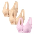thumbnail image 1 of Bigersell Bras Pack Women Snap Front Closure Training Bra Style R-30 Polyester Breathable Lace Bras, 1 of 8