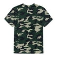 thumbnail image 4 of Qcmgmg Women Summer Tops Short Sleeve Crew Neck Camo Shirts Casual 2024 T Shirts Tees Blouses Dark Green XL, 4 of 5