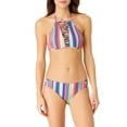 thumbnail image 4 of No Boundaries Juniors Printed Strappy Scoop Swim Bikini Bottom, 4 of 5