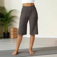 thumbnail image 5 of Lumtrix Bermuda Shorts For Women With Pockets Below Knee Length Women'S High Waisted Stretch Long Shorts Walking Casual Capris Khaki XL, 5 of 5