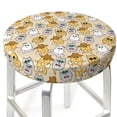 thumbnail image 3 of Lsque Music Dancing Cat Round Bar chair cushion covers Velvet Fabric Premium Comfort Protects from Scratches and Stains for 14-17 Inch Chair- 12 inch, 3 of 7