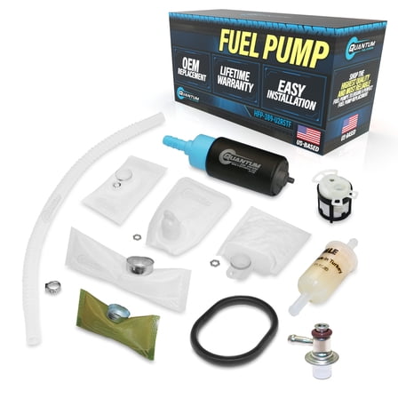 Fuel Pump w/ Regulator, Tank Seal, Genuine Mahle Filter, Strainer - OEM Replacement, HFP-389-U2R5TF QFS