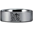 thumbnail image 2 of Faith Over Fear Cross Tungsten Carbide Ring, 2 of 6