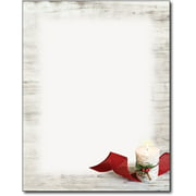 Birch Candle Christmas Holiday Letterhead Paper - 80 Sheets