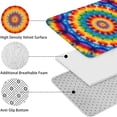 thumbnail image 5 of Colorful Tie Dye Floral Mandala Bathroom Rugs Sets 3 Piece,Toilet Cover Set,Absorbent Non Slip Bathroom Mats Sets with U-Shaped Contour Rug Toilet Rug Set, 5 of 5