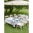thumbnail image 3 of Outdoor Tablecloth with Umbrella Hole and Zipper, Coastal Seahorse Rectangle Table Cloth 60x84 Inch Waterproof Tablecloth, Nautical Starfish Shell Seaweed Anchor Picnic Table Cover for Patio Camping, 3 of 7