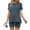 Grey Blue, variant on Weardear Maternity Outfits Set 2 Piece Matching Sets Ribbed Knit Side Split Short Sleeve Shirts and Biker Shorts Pregnancy Loungewear
