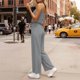 thumbnail image 5 of Pantalones Casuales para Mujeres de Verano sin Mangas Pantalones Largos Sudadera con Cuello en V Y Bolsillo, Sudaderas Casuales para Mujeres de Verano para Diario Y Fiesta, 5 of 7
