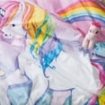 thumbnail image 3 of SUSSEXHOME Buble Gum Unicorn Cotton Duvet Cover Set Mint, Full Size Duvet Cover, 1 Duvet Cover, 1 Fitted Sheet, 2 Pillowcases, Iron Safe, Hypoallergenic, Breathable , Machine Washable, 3 of 7