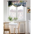 thumbnail image 3 of Purple Flowers Tie Up Valances Curtain, Adjustable Kitchen Forest Lake Boat Valances for Windows Decor, Rod Pocket Short Curtains Set for Bedroom/Bathroom, 60"x18", 3 of 8