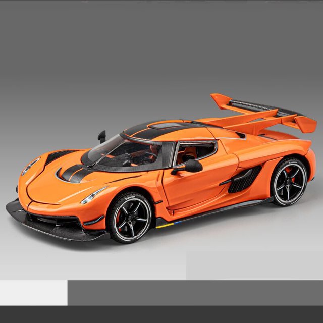 1:24 Jesko Supercar Diecast Model Alloy Metal Car Classic Collections Hobbies Sentiments High Simulation Decorations Gift Friend Orange