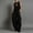 #0002-Black, variant on Womens Sleeveless Jumpsuit Drawstring Waist Loose Long Pants Round Neck Hollow Out Back Zipper Summer Casual Two Piece Sets