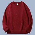thumbnail image 2 of Arlun Glitter Sweatshirts for Women Trendy Sparkling Casual Loose Fit Long Sleeve Hoodless Sweatshirt Solid Color Crewneck Pullover Tops Plus Size Workout Casual Outfits Red XL, 2 of 4