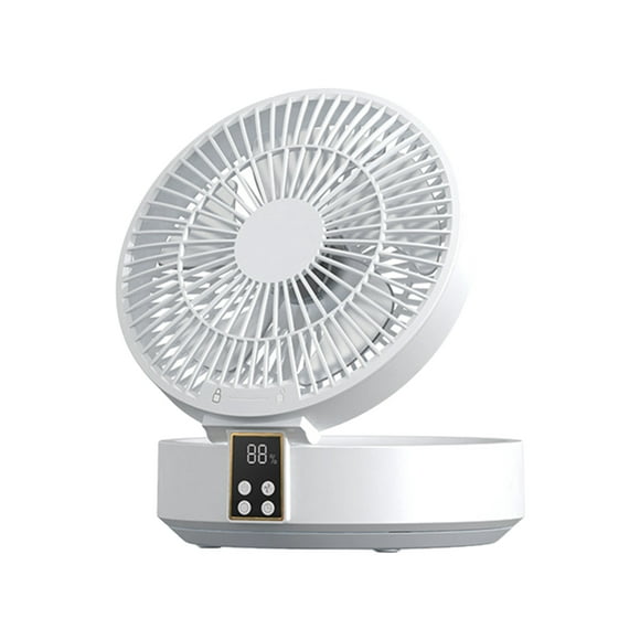 Lutabuo Pliant Ventilateur de Refroidissement Rechargeable Mural Ventilateur Télécommande pour le Bureau à Domicile