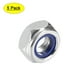 thumbnail image 1 of Tuercas de bloqueo hexagonales con inserto de nylon M10 x 1.5mm de acero al carbono galvanizado blanco 5pcs, 1 of 5