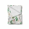 thumbnail image 2 of Cactus Soft Flannel Fleece Throw Blanket, Hot South Desert Plant Cacti Pattern Camel Animal Modern Colored Image Print, Cozy Plush for Indoor and Outdoor Use, 50" x 60", Multicolor, by Ambesonne, 2 of 6
