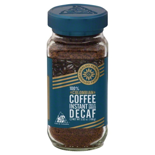 Giraldo Farms Decaf Colombian Instant Freeze Dried Coffee, 3.5 Oz