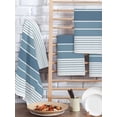 thumbnail image 2 of Blue Ombre Stripe Kitchen Dish Towels for Drying Dishes Set of 3, Farmhouse Striped Gradient Waffle Weave Microfiber Hand Tea Bathroom Towels Quick Dry & Absorbent Towel 15.7x23.6, 2 of 7