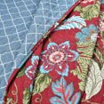 thumbnail image 7 of Lush Decor Sydney Floral Cotton Reversible Quilt, King, Red/Blue, 3-Pc Set, 7 of 7