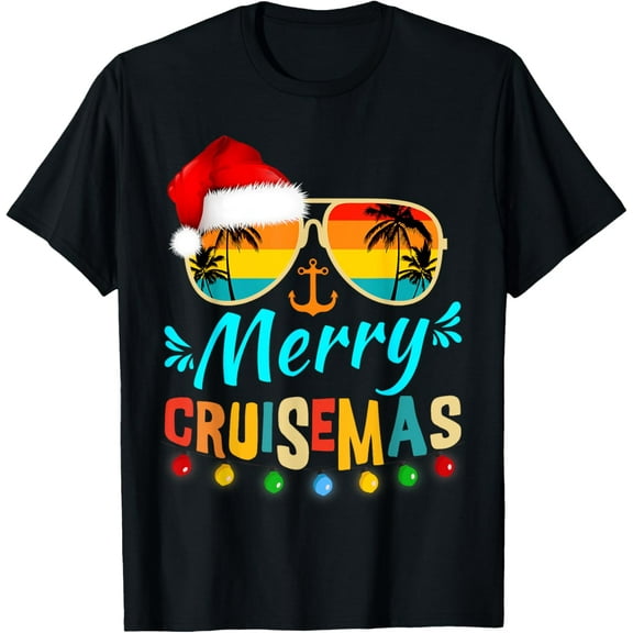 Playful Comfort Tee - Merry Cruisemas 2025 Christmas Santa Reindeer Cruise T-Shirt