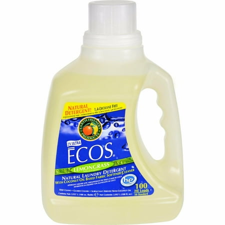 Earth Friendly Ecos Ultra 2x All Natural Laundry Detergent - Lemongrass - 100 Fl