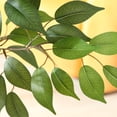 thumbnail image 5 of 4 ft Realistic Artificial Ficus Tree in Pot, Natural Trunk, Lush Leaves, Lifelike Faux Tree, 5 of 9