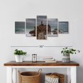 thumbnail image 2 of Elephant Stock Plage Des Rochers Rocky Beach Wall Art - Horizontal Multi Panel Canvas - Living Room Wall Decor - Beach Multi Panel - Gray And Brown Decor - 29" x 12", 2 of 4