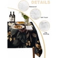 thumbnail image 2 of Vintage Black Floral Table Cloth, Spring Seasonal Botanical Blooms Waterproof Tablecloth for Square Tables, Reusable Washable Fabric Table Cover for Restaurant Kitchen Dining Tables 54"x54", 2 of 6