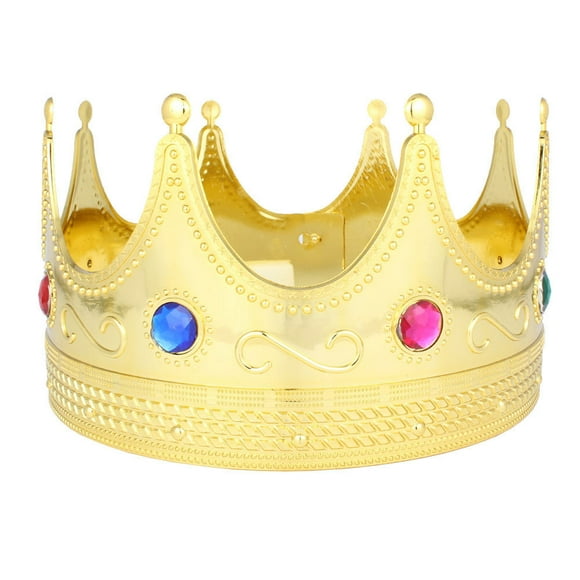 Accessoires de Vêtements en Plastique Roi Royal Or Prince Couronne Adulte/enfant