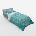 thumbnail image 3 of Ambesonne White Bedding Set 4 Pcs, Symmetrical Floral Curves, Queen, White, 3 of 3