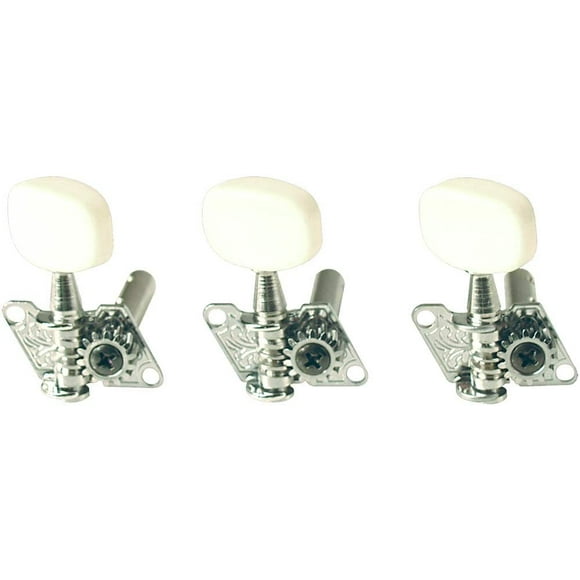 Golden Gate F-2000 Acoustic Guitar Tuners - 6 Individual (3+3) - Chrome